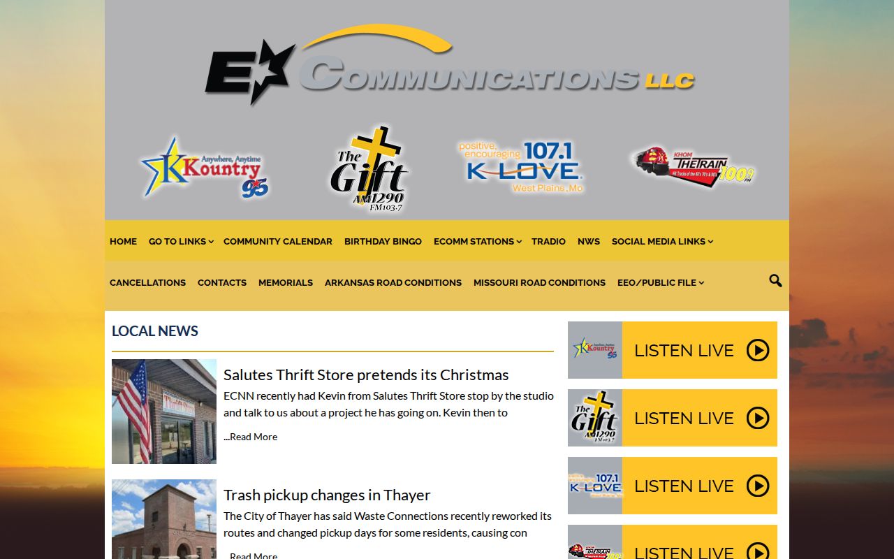E Communications Network news index used to monitor Ripley County arrest coverage